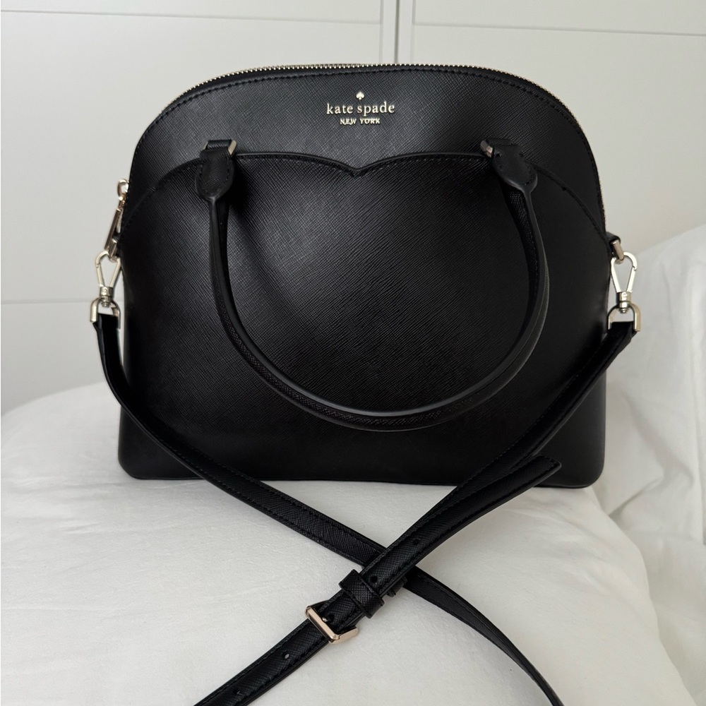 Kate Spade Medium Dome Satchel Saffiano Black